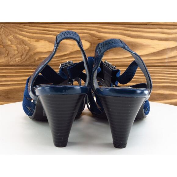 Karen Scott Size 6.5 Strappy Heel Blue Synthetic M Width Neema - Picture 7 of 10